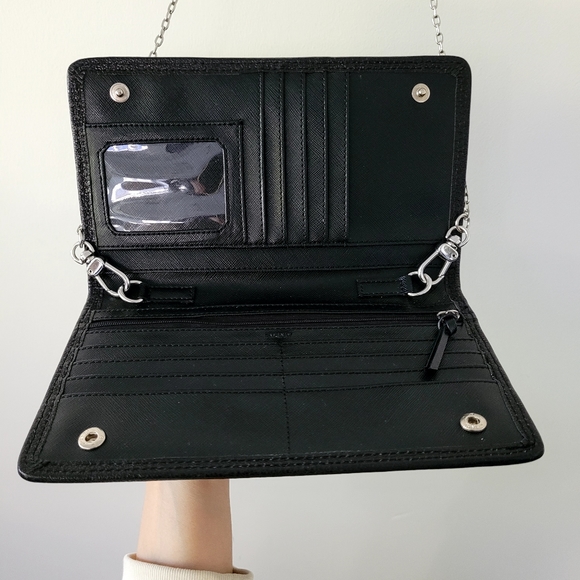 DKNY black faux leather wallet purse - Picture 3 of 4